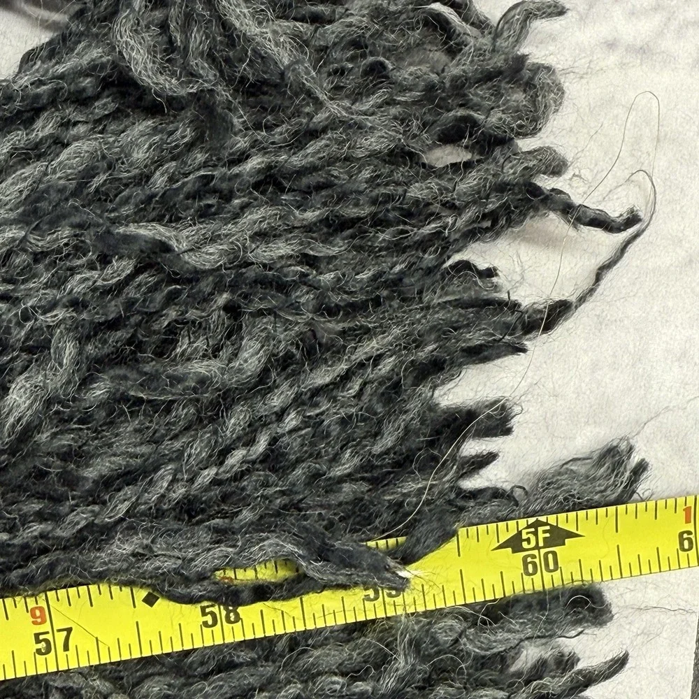 John Varvatos USA Charcoal Knit‎ Scarf Wool Acrylic Blend Long 104
